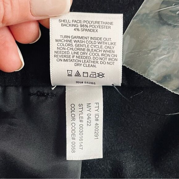 Express Super High Waist Croc-Embossed Faux Leather Shorts Size 12 - Picture 14 of 14